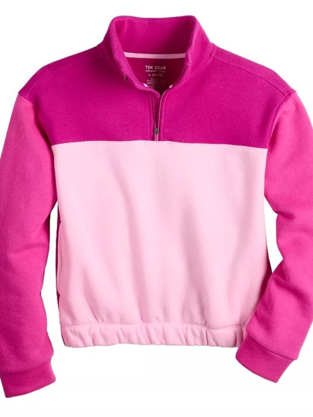 NEW Girls Tek Gear Ultrasoft Fleece 1/4 Zip Pullover 14/16